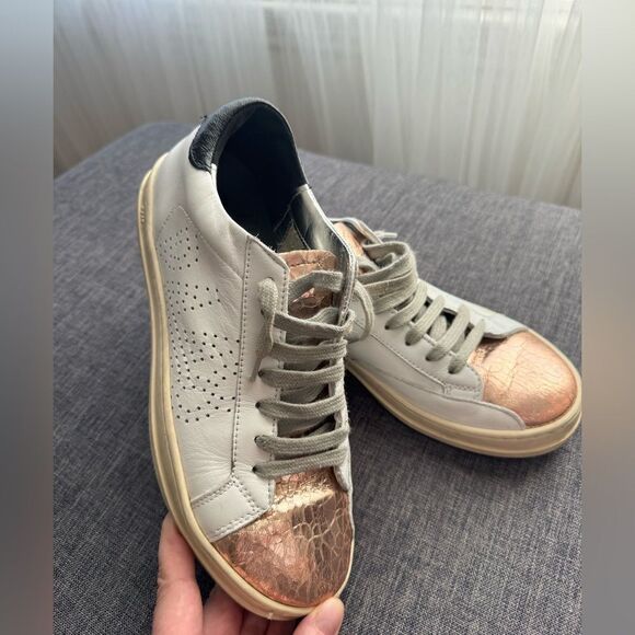 P448 Enn Rose Gold Love Top Snack Shoe Perforated Latner
Size 38 UE 8 US - Picture 1 of 11